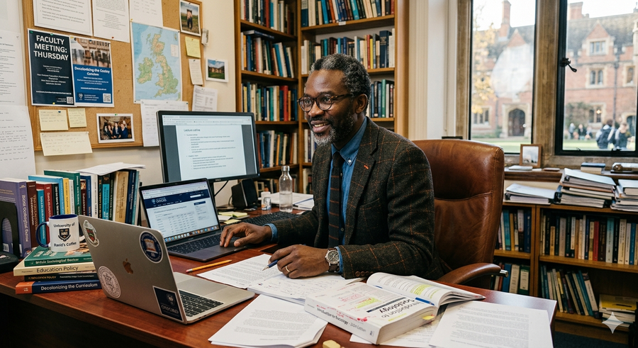 Image one- This is when he worked as a professor